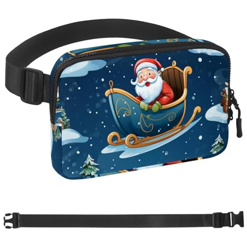 Weihnachts-Schlittentasche, Laufgürtel für Damen und Herren, Handyhalterung zum Laufen, Bauchtasche für Damen und Herren, Halterung für Handy, Laufgürtel, verstellbare Größe, Multicolor 08, von HOHODIY