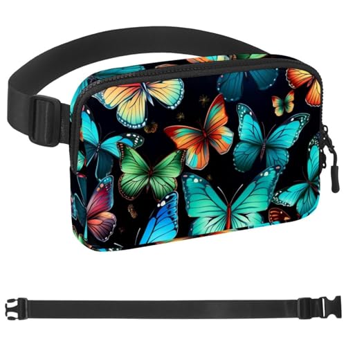 Weihnachts-Umhängetasche für Damen und Herren, große Hüfttasche und Hüfttasche mit verstellbarem Gurt für Outdoor, Workout, Reisen, Freizeit, Laufen, Wandern, Radfahren, Mehrfarbig 05, von HOHODIY