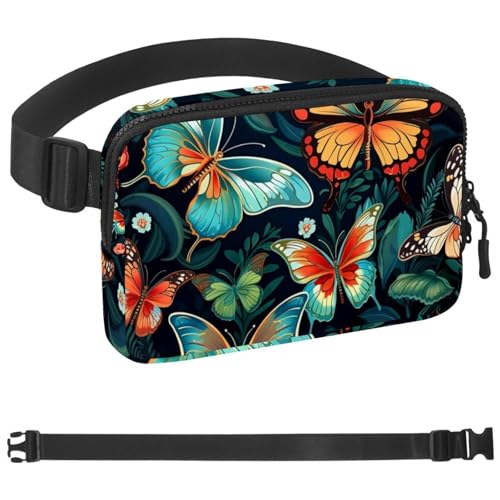 Weihnachts-Umhängetasche für Damen und Herren, große Hüfttasche und Hüfttasche mit verstellbarem Gurt für Outdoor, Workout, Reisen, Freizeit, Laufen, Wandern, Radfahren, Mehrfarbig 09, von HOHODIY