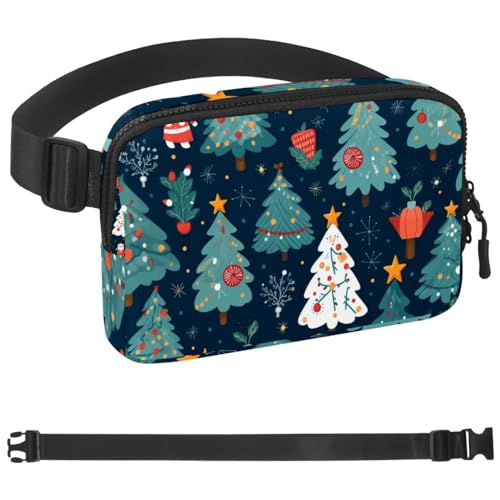 Weihnachts-Umhängetasche für Damen und Herren, große Hüfttasche und Hüfttasche mit verstellbarem Gurt für Outdoor, Workout, Reisen, Freizeit, Laufen, Wandern, Radfahren, Mehrfarbig 12, von HOHODIY