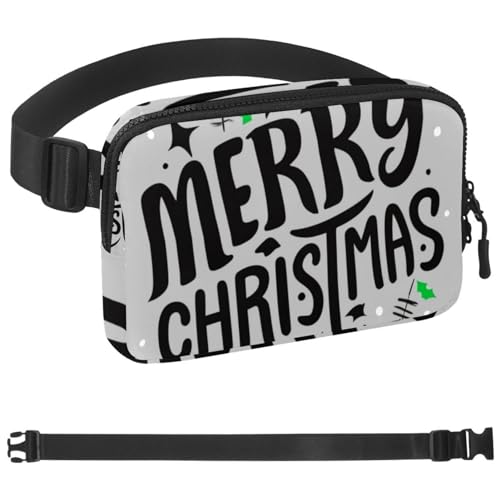 Weihnachts-Umhängetasche für Damen und Herren, große Hüfttasche und Hüfttasche mit verstellbarem Gurt für Outdoor, Workout, Reisen, Freizeit, Laufen, Wandern, Radfahren, Mehrfarbig 15, von HOHODIY