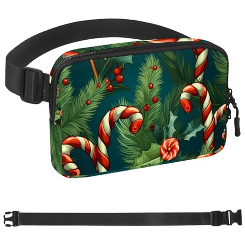 Weihnachts-Umhängetasche für Damen und Herren, große Hüfttasche und Hüfttasche mit verstellbarem Gurt für Outdoor, Workout, Reisen, Freizeit, Laufen, Wandern, Radfahren, Mehrfarbig 15, von HOHODIY