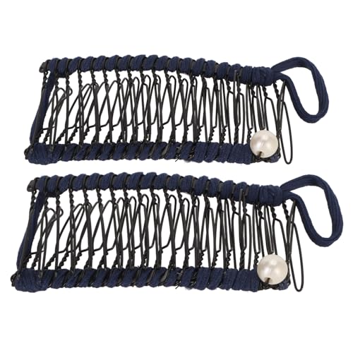 HOHXFYP 2 Teilige Bananen Haarspangen für Frauen, Bananen Haarspangen Drahtkamm, Dehnbares Vintage Drahtkamm Werkzeug für Dickes, Welliges, Lockiges Haar HOHXFYP 2 Teilige Bananen Haarspangen für Frauen, Bananen Haarspangen Drahtkamm, Dehnbares Vintage Drahtkamm Werkzeug für Dickes, Welliges, Lockiges Haar von HOHXFYP