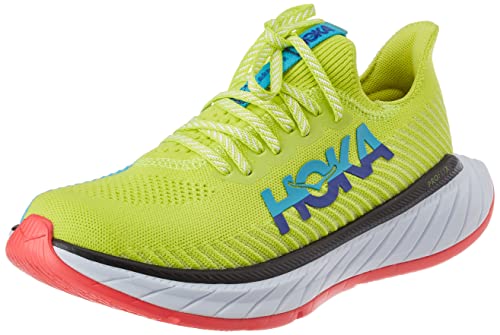 HOKA ONE ONE Damen Carbon X 3 Running Shoes, Evening Primrose/Scuba Blue, 38 2/3 EU von HOKA ONE ONE