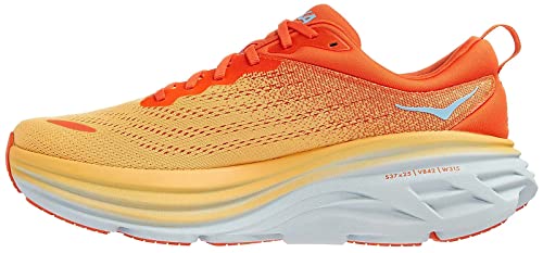 HOKA ONE ONE Herren Bondi 8 Running Shoes, PUFFIN'S Bill/Amber Yellow, 43 1/3 EU von HOKA ONE ONE