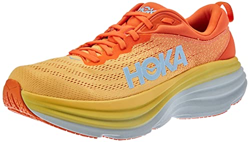 HOKA ONE ONE Herren Bondi 8 Running Shoes, PUFFIN'S Bill/Amber Yellow, 45 1/3 EU von HOKA ONE ONE