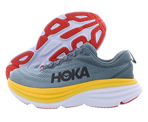 HOKA ONE ONE Herren Bondi 8 Wide Running Shoes, Goblin Blue/Mountain Spring, 41 1/3 EU von HOKA ONE ONE