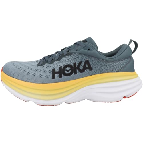 HOKA ONE ONE Herren Bondi 8 Wide Running Shoes, Goblin Blue/Mountain Spring, 42 2/3 EU von HOKA ONE ONE