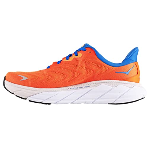 HOKA ONE ONE Herren M Arahi 6 Sneaker, Vibrant ORANGE/Coastal Sky, 42 EU von HOKA ONE ONE