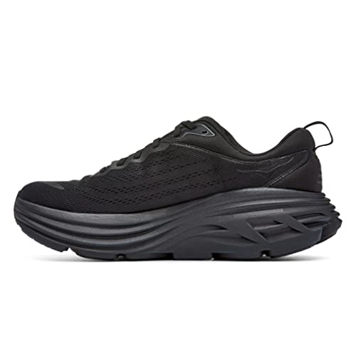 HOKA ONE ONE Herren M Bondi 8 Wide Sneaker, Black/Black, 42 2/3 EU von HOKA ONE ONE