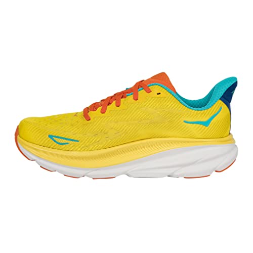 HOKA ONE ONE Herren M Clifton 9 Sneaker, Passion Fruit/Maize, 42 EU von HOKA ONE ONE