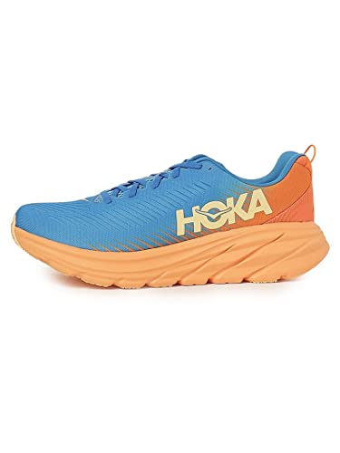 HOKA ONE ONE Herren M Rincon 3 Sneaker, Coastal Sky/Vibrant ORANGE, 41 1/3 EU von HOKA ONE ONE