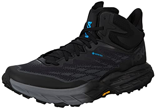 HOKA ONE ONE Herren M Speedgoat 5 MID GTX Sneaker, Black/Black, 46 EU von HOKA ONE ONE