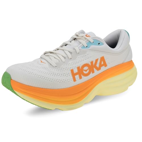 HOKA Bondi 8 Laufschuhe Herren - 44, Blanc De Blanc Solar Flare, 43.5 EU von HOKA