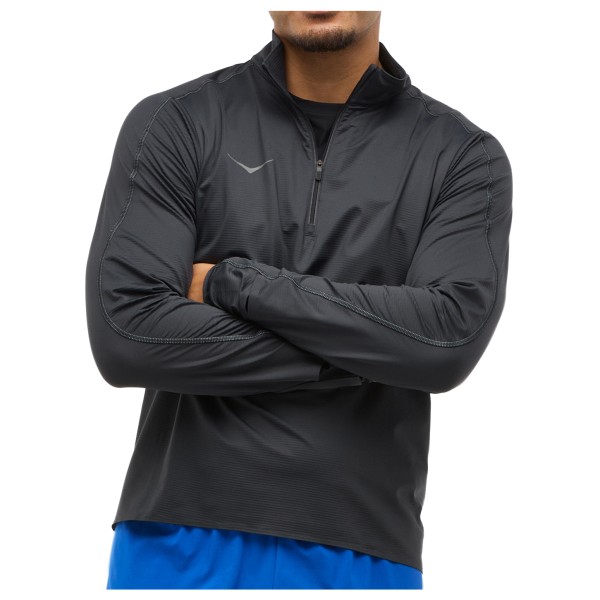 HOKA - Glidetech Quarter Zip - Laufshirt Gr L schwarz von HOKA