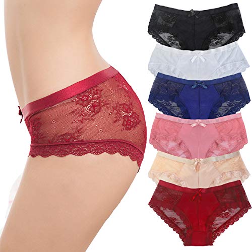 HOKEMP Unterhosen Damen Spitze Slips Ladies Panties Unterwäsche Multipack - Ultra Gemütli S-XL von HOKEMP