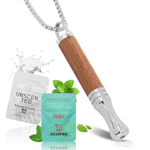 HOKHIM Atemkette aus Echtholz mit Widerstand – Rauchfrei Hilfsmittel zur Stressbewältigung & Atemübung – Inkl. 2 Filter – Für Männer & Frauen (Afrikanisches Rosenholz) von HOKHIM