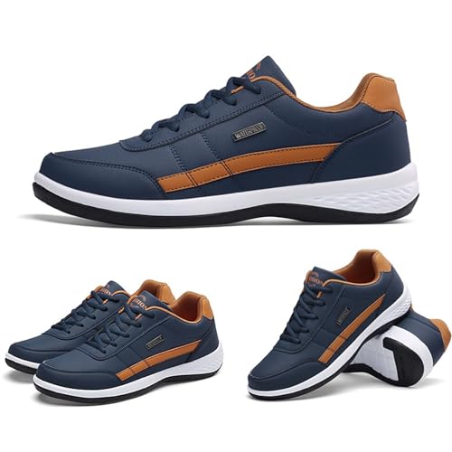 Ergonomische Schmerzlindernde Komfortschuh, Mens OrthopäDische Orthopedic Walking Sports Breathable Casual Non Slip Shoes (Blue, Erwachsene, 43, Numerisch, EU Schuhgrößensystem, Breit) von HOKUTO