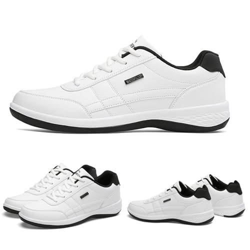 Ergonomische Schmerzlindernde Komfortschuh, Mens OrthopäDische Orthopedic Walking Sports Breathable Casual Non Slip Shoes (White, Erwachsene, 44, Numerisch, EU Schuhgrößensystem, Breit) von HOKUTO