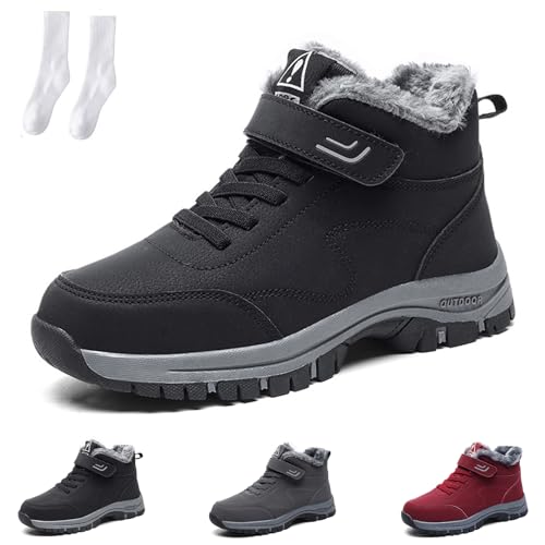 HOKUTO Orthoboots Pro - Ergonomische Winterstiefel Schmerzlindernd & Wärmend, Winter Outdoor Wasserdicht Rutschfest Schneestiefel (Schwarz, Erwachsene, Damen, 36, Numerisch, EU Schuhgrößensystem, M) von HOKUTO