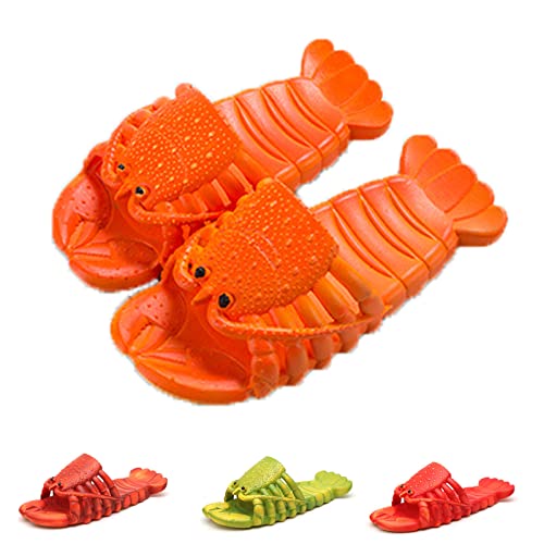 Hummer Schlappen, Hummer Flip Flops, Hummer Hausschuhe, Sommer lustige Strand Pool Party Persönlichkeits Hausschuhe Unisex (34/35, Orange, numeric_34) von HOKUTO