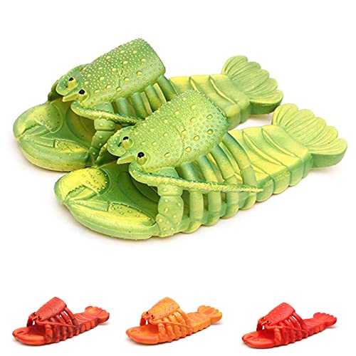 Hummer Schlappen, Hummer Flip Flops, Hummer Hausschuhe, Sommer lustige Strand Pool Party Persönlichkeits Hausschuhe Unisex (42/43, Grün, numeric_42) von HOKUTO