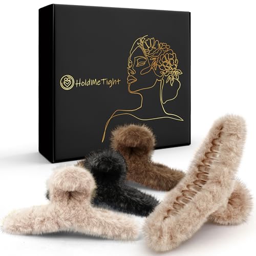 Hold Me Tight Große Haarklammern für Damen, 10,4 cm, dünn, dick, lockiges Haar, 90er-Jahre-Bananen-Clips mit starken Backen für Mädchen, Damen (dickes Fell) Hold Me Tight Große Haarklammern für Damen, 10,4 cm, dünn, dick, lockiges Haar, 90er-Jahre-Bananen-Clips mit starken Backen für Mädchen, Damen (dickes Fell) von HOLD ME TIGHT