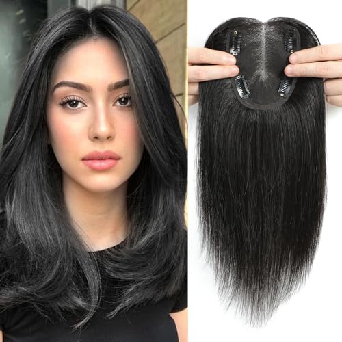 HOLFWALF Haarteil für Damen, Echthaar, 30,5 cm, natürliches Schwarz HOLFWALF Haarteil für Damen, Echthaar, 30,5 cm, natürliches Schwarz von HOLFWALF
