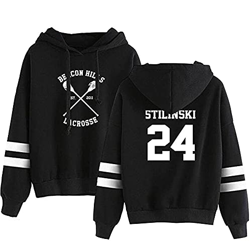 Teen Wolf Kapuzenpullover, Unisex, ohne Taschen, Langarmpullover für Damen und Herren, Harajuku Streetwear Stilinski 24 Kleidung, Kb04032-1, M von HOLICATION