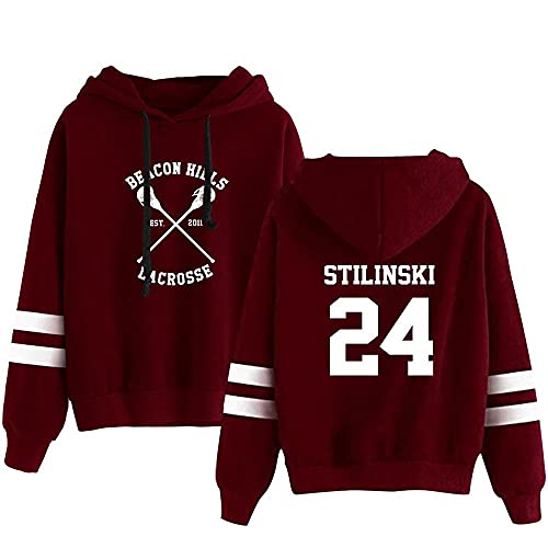 Teen Wolf Kapuzenpullover, Unisex, ohne Taschen, Langarmpullover für Damen und Herren, Harajuku Streetwear Stilinski 24 Kleidung, Kb04032-6, L von HOLICATION