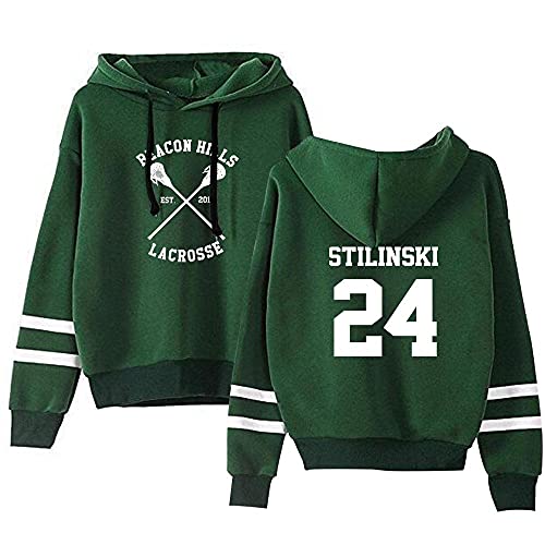 Teen Wolf Kapuzenpullover, Unisex, ohne Taschen, Langarmpullover für Damen und Herren, Harajuku Streetwear Stilinski 24 Kleidung, Kb04032-17, S von HOLICATION