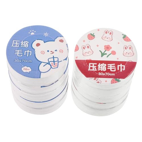 HOLIDYOYO 10 Stück Mini Einweg Reisehandtücher Komprimierte Waschlappen für Reisen Tragbare Handtuch Tabletten für Outdoor und Hotelgebrauch von HOLIDYOYO