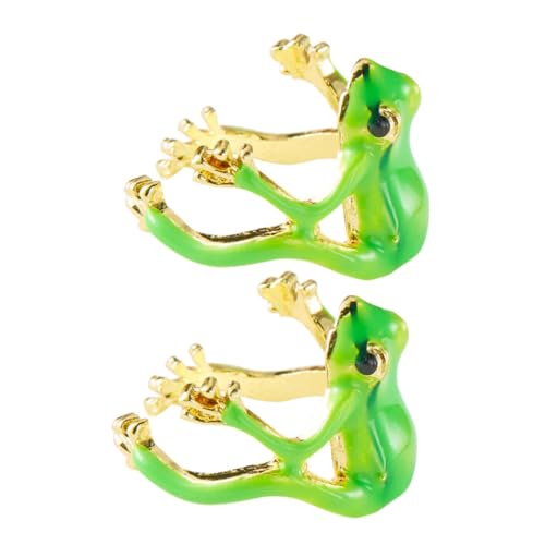 HOLIDYOYO 2stücke Froschring Set Verstellbarer Ring Mit Froschmotiv Damenring Aus Legierung Verspieltes Tierschmuckstück Für Alltag Und Party von HOLIDYOYO