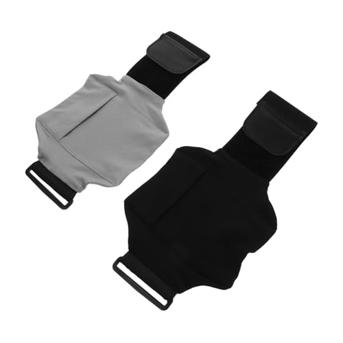HOLIDYOYO 2 Stück Verstellbarer Handy Beinhalter mit Elastischem Gurt rutschfeste Sporttasche für Joggen und Workout Atmungsaktiv Enger Sitz ohne Wackeln Geeignet für Männer und Jogger von HOLIDYOYO