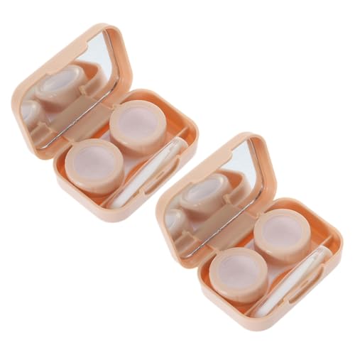 HOLIDYOYO 2sätze Kontaktlinsenbehälter Aus Weichem Material Reise-kontaktlinsen-etui Kleine Linsen-aufbewahrungsbox Praktischer Kontaktlinsen-Organizer Auslaufsichere Linsenbox Für Reisen Un von HOLIDYOYO