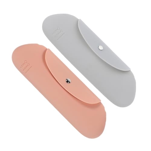 HOLIDYOYO 2stücke Kosmetikbeutel Aus Silikon Für Make-up-Pinsel Mit Magnetverschluss Reise-Organizer Für Pinselhalter Leicht Und Tragbar Praktische Aufbewahrungstasche Für von HOLIDYOYO