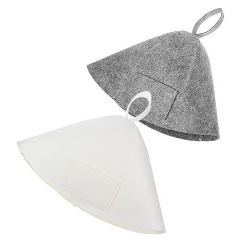 HOLIDYOYO 2stücke Saunahut Aus Filz Für Damen Und Herren Haarschutz Für Sauna Und Dampfbad Mit Taschendesign Wiederverwendbar Beige von HOLIDYOYO