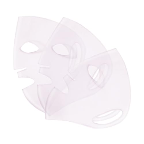 HOLIDYOYO 3 Stück Wiederverwendbare Silikon-gesichtsmaske Hautfreundliche Anpassbare Gesichtspflegeabdeckung Leicht Faltbar Komfortabel für Frauen für Beauty-routine Unterwegs von HOLIDYOYO