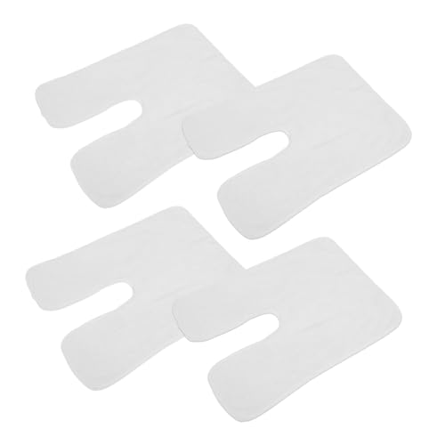 HOLIDYOYO 4stücke Gesichtstücher Geteilt Aus Korallenfleece Weiche Kosmetiktücher Zum Entfernen Von Spa-handtücher Für Dampfmassage Und Weiß von HOLIDYOYO