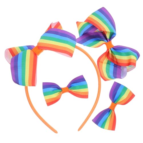 HOLIDYOYO 4stücke Streifendesign Stirnbänder Für Frauen Mädchen Bequeme Kopfbedeckung Für Paraden Partys Hochzeiten Regenbogen Pride Day Stirnband von HOLIDYOYO