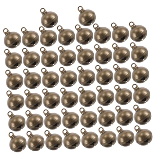 HOLIDYOYO 50 Stück Mini Retro Metall Glocken Kleine Leichte Schmuckanhänger für Haustierhalsbänder Diy Basteln Festivaldekoration Langlebige Vintage Schellen von HOLIDYOYO