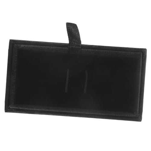 HOLIDYOYO Schwarze Leder Cufflinks Box Kleine Aufbewahrungsbox Für Manschettenknöpfe Und Krawattennadel Elegantes Schmuckkästchen Für Reisen Und von HOLIDYOYO
