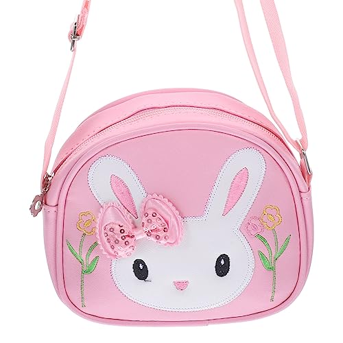 HOLIDYOYO Kawaii Hase Umhängetasche Kleine Mädchen Kaninchen Geldbörse Osterhase Handtasche Süße Cartoon Tier Umhängetasche Kleinkind Geldbörse Geschenk Rosa von HOLIDYOYO