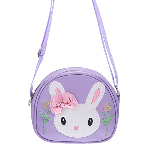 HOLIDYOYO Kawaii Hase Umhängetasche Kleine Mädchen Kaninchen Geldbörse Osterhase Handtasche Süße Cartoon Tier Umhängetasche Kleinkind Geldbörse Geschenk Violett von HOLIDYOYO