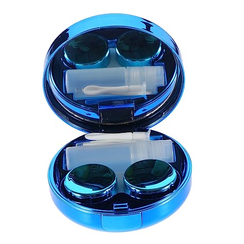 HOLIDYOYO Kunststoff Augenlinsenbehälter Mit Treibsand-Design Organizer Für Kontaktlinsen Aufbewahrungsset Und Tragbar Für Reisen Und Alltag von HOLIDYOYO