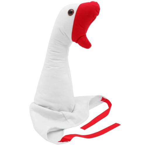 HOLIDYOYO Gans Hut Kostüm Accessoire Plüsch Gänse-kopfbedeckung für Partys Cosplay und Foto-requisiten Leicht und Bequem für Erwachsene von HOLIDYOYO