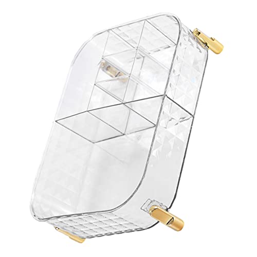 HOLIDYOYO Makeup Organizer Transparenter Kosmetik Organizer Für Badezimmer Und Schlafzimmer Multifunktionale Aufbewahrungsbox Für Schminkprodukte Kosmetik Und von HOLIDYOYO