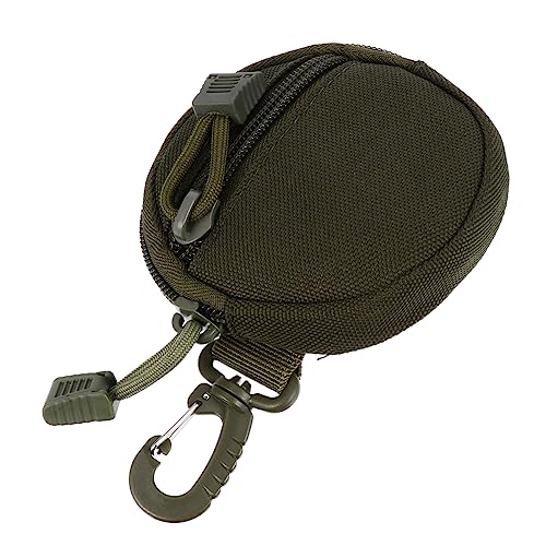 HOLIDYOYO Multifunktionale wasserdichte Outdoor Schlüssel und Münztasche mit Verstellbarem Karabiner Kompakte Runde Pouch Robustes Material für Camping Wandern und Alltag von HOLIDYOYO
