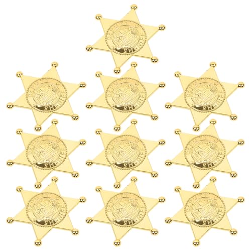 HOLIDYOYO Niedliche Und Realistische Polizeiabzeichen-anstecknadel 10 Stück Cosplay-zubehör Für Halloween Karneval Bühnenshows Polizeiabzeichen-requisiten Partyzubehör von HOLIDYOYO