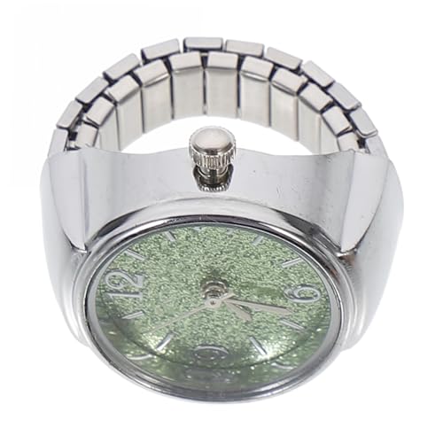 HOLIDYOYO Quartz Ringuhr Damen Elastischer Zinklegierung Schmuckring Uhr Modisch Langlebig Geschenkidee für Herren Frauen Geburtstage und Festivals von HOLIDYOYO